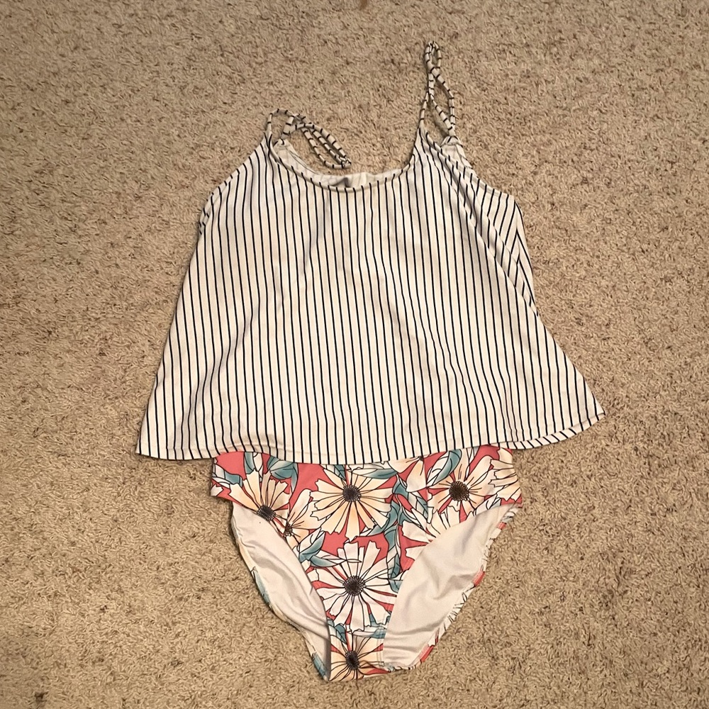 Flowy Tankini 2 piece Bathing Suit
